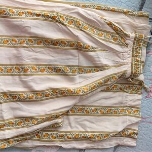 FARM Rio Cream and Yellow Wide Leg Pants